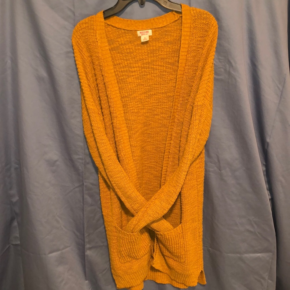 mustard cardigan